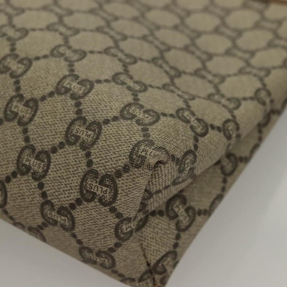 GUCCI GG Plus Supreme Clutch Bag PVC Beige Gold Auth fm4810 - Picture 11 of 16